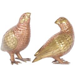 Pair of Mid-Century Bustamante Quails