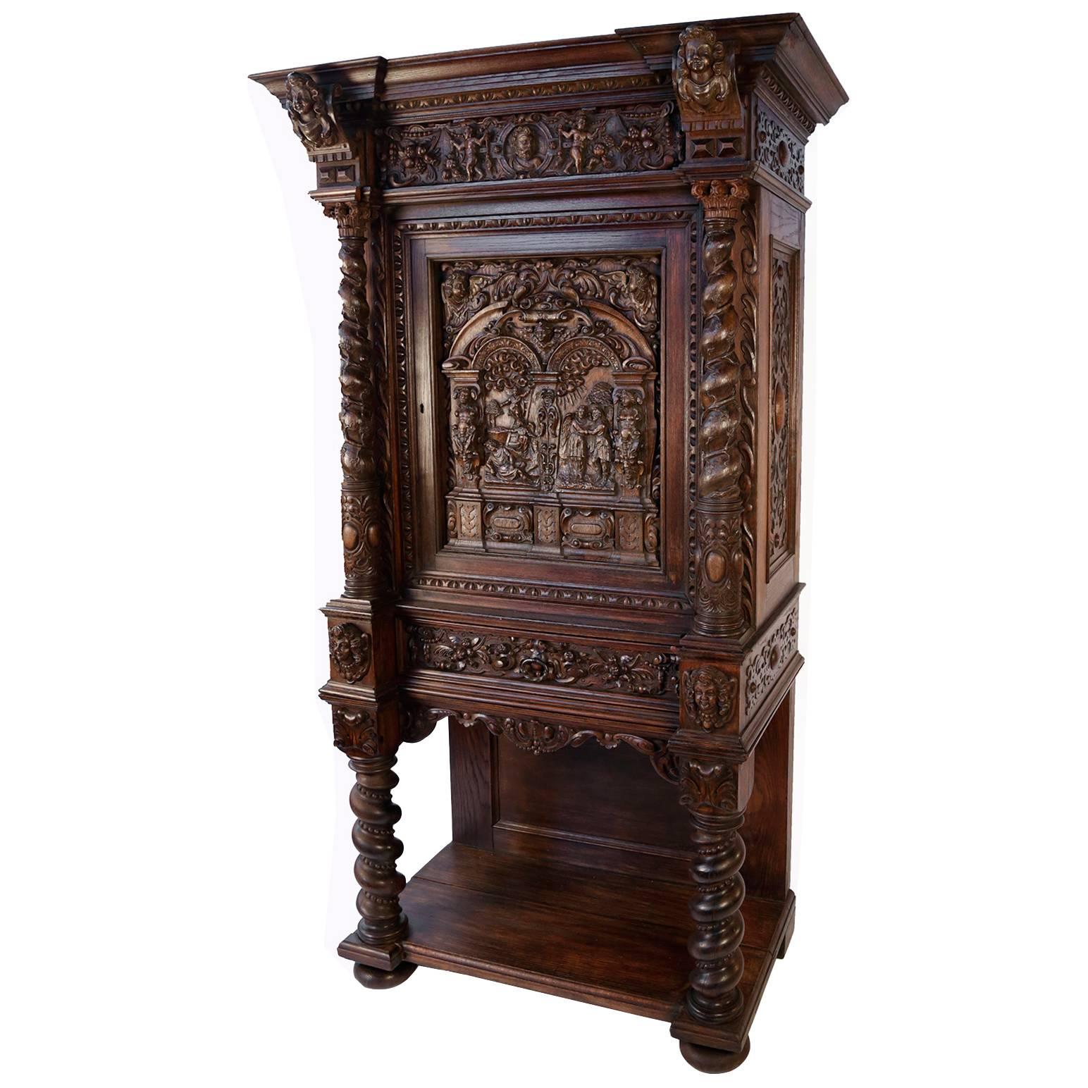 19th Century Italian Renaissance Revival Court Cupboard For Sale