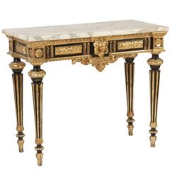 Louis XVI Giltwood and Marble Console Table 11