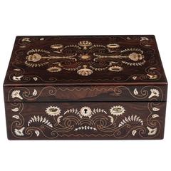 Antique Rosewood Jewelry Box
