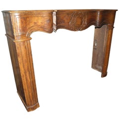 Antique Walnut Fireplace Mantel