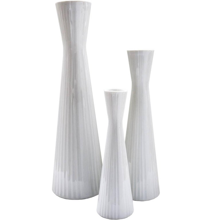 Set of Three White Porcelain Vases by Schumann Arzberg Bavaria, Germany,  1960s at 1stDibs | schumann arzberg germany, arzberg porcelain, schumann  arzberg germany vase