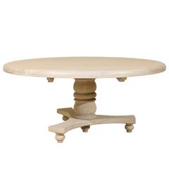 Round Pedestal Teakwood Dining Table