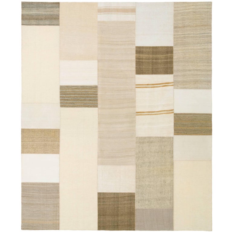Mid-20th Century Vintage Kilim Composition Carpet For Sale