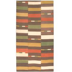 Mid-20th Century Vintage Kilim Composition Carpet 9