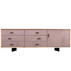 Murlough Dresser in Maple, Leather with Bronzed Hardware