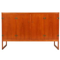 Børge Mogensen Teak Credenza with Bi-Folding Doors for P. Lauritsen & Son