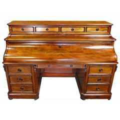  19th Century French Bureau Double Action Piano Top 4 Sided