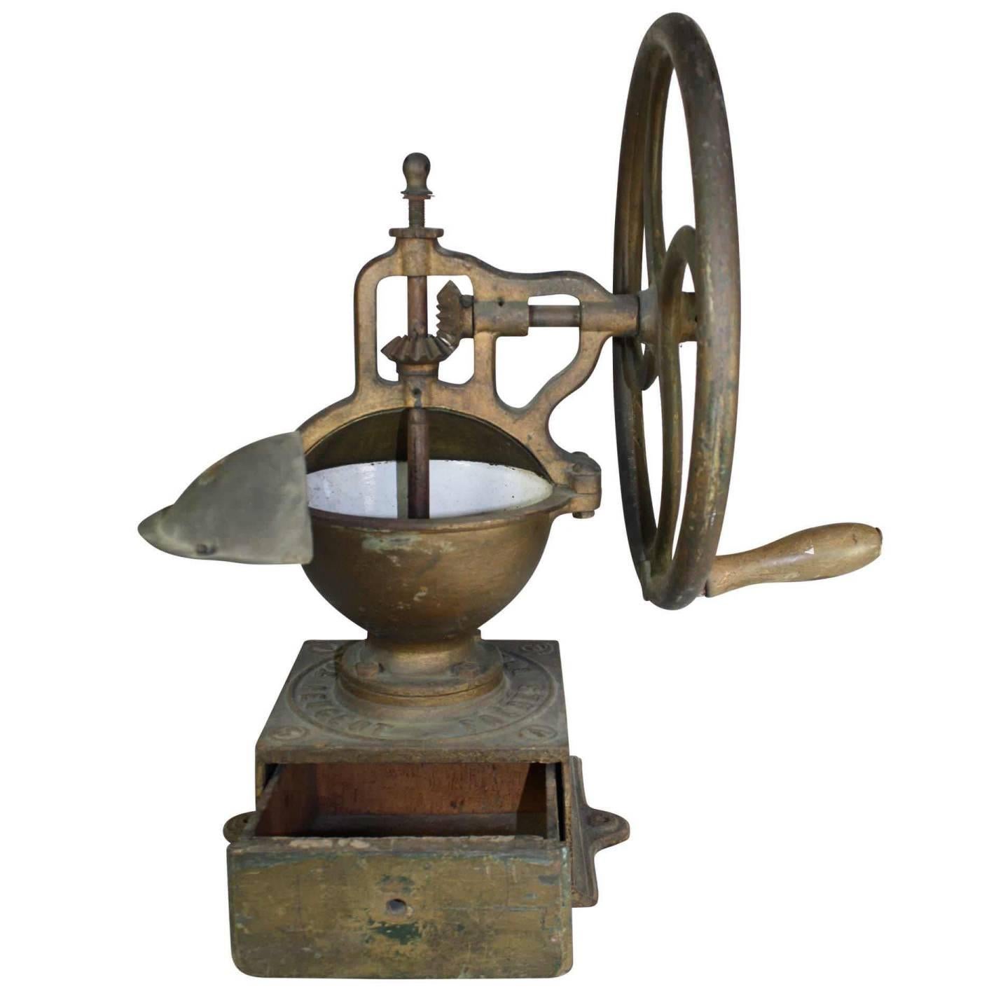 Late 19th Century Peugeot Freres Brevetes S.G.D.G. Coffee Grinder For Sale