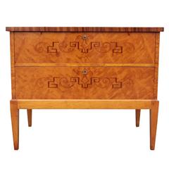 Swedish Neoclassical Grace Period Small Inlaid Chest of Drawers