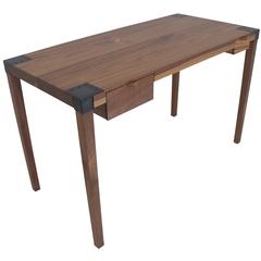 Solid Wood Writer's Desk Maple or Walnut with Steel Joinery and Removable Legs 2