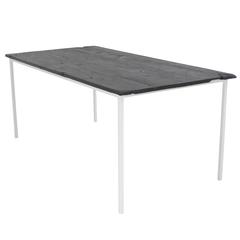 Solid Wood "HEPHAESTUS' CHARRED TABLE" with Steel Base Charred 8