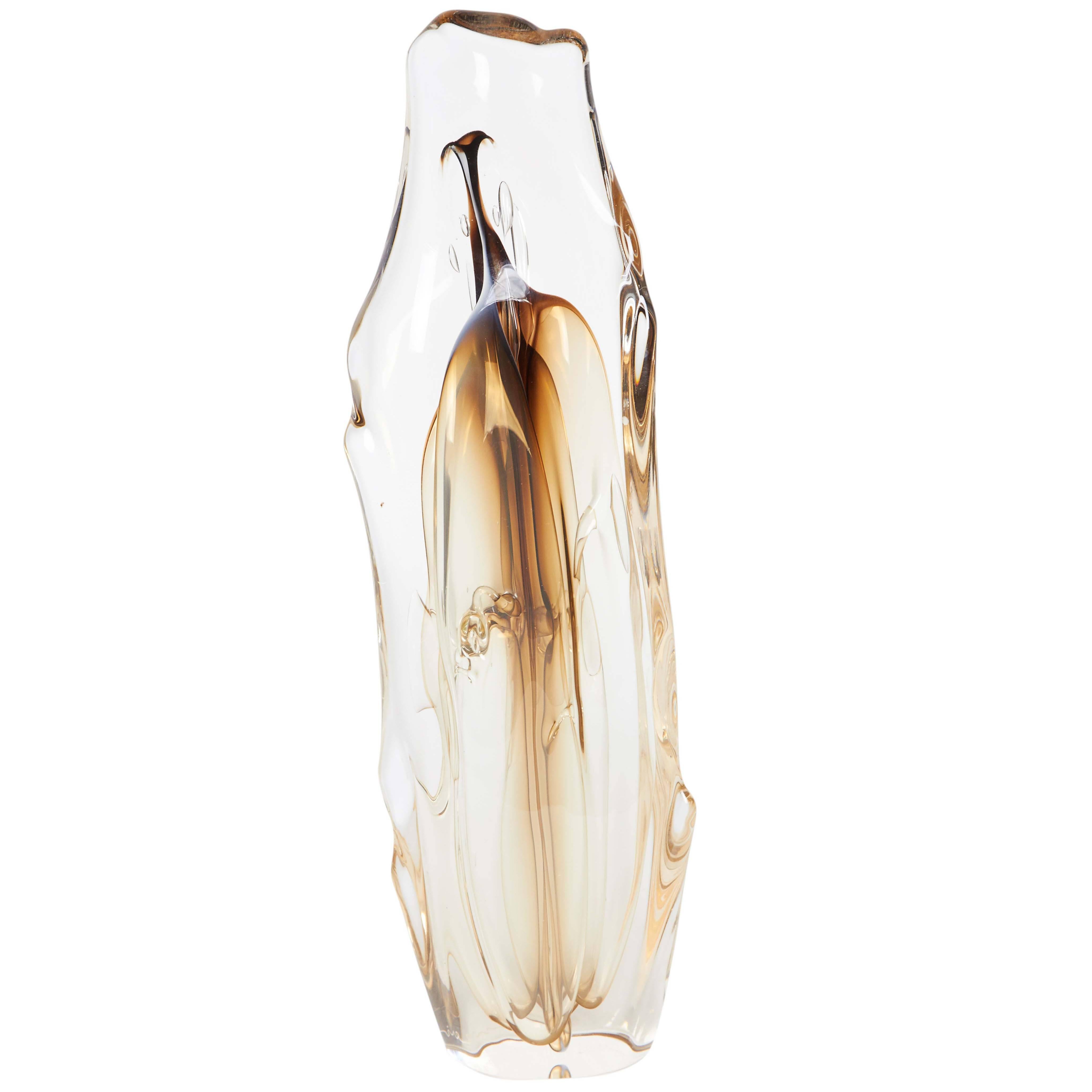 Paul Manners Art Glass Abstract Sculpture