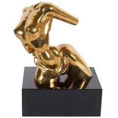 Hattakitkosol Somchai:: Torse de femme en bronze:: Signé