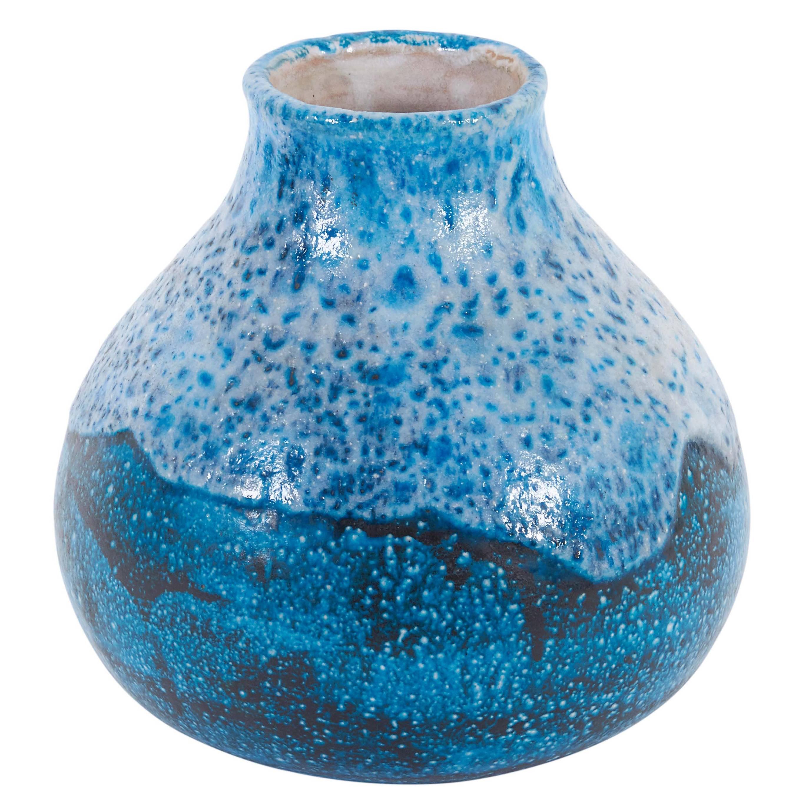 Guido Gambone Round Mottled Ceramic Vase