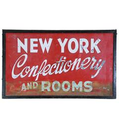 1930 Metal Two-Sided New York Advertising Sign