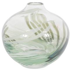 Gorgeous Handblown Urrere and Perkins Studios Art Glass Vase