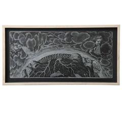 Zinc Lithograph Plate in the Style of Fornasetti 1