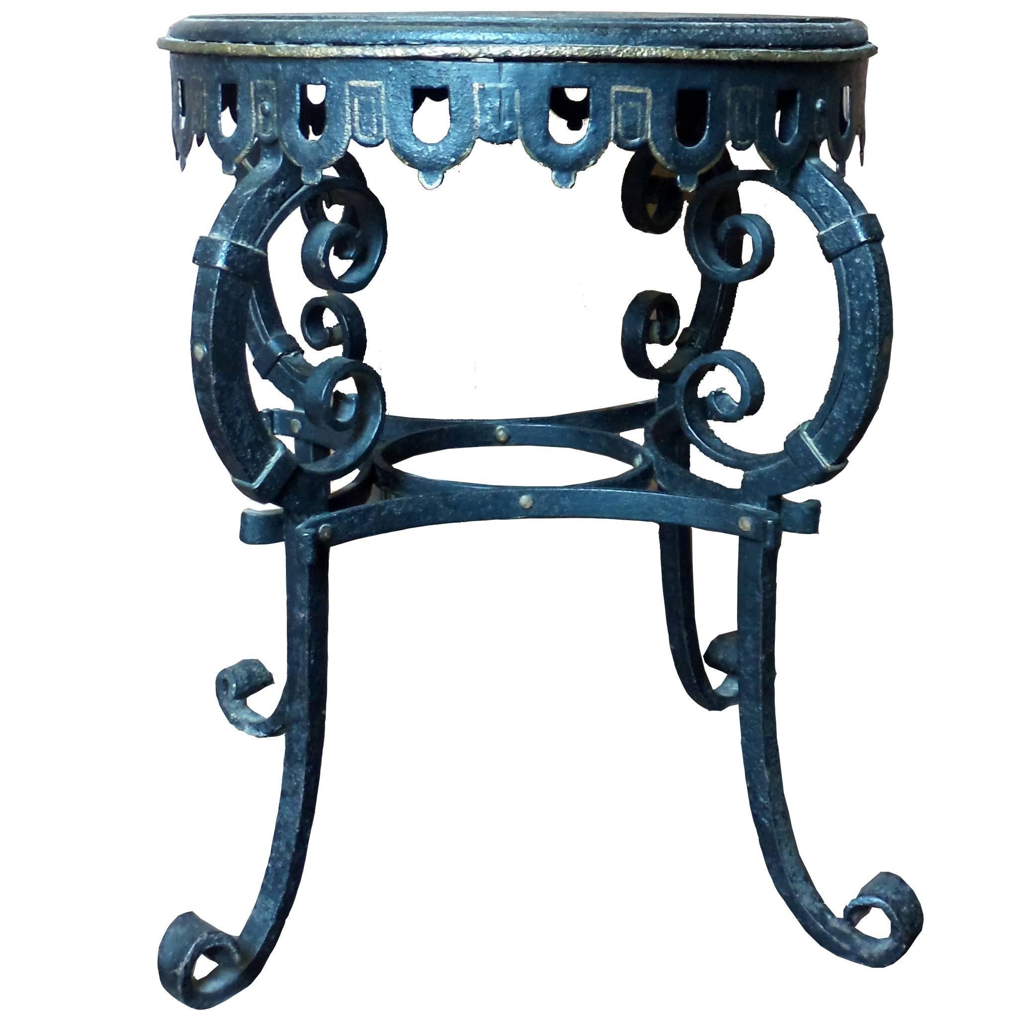 Napoleon III Circular Iron Table For Sale