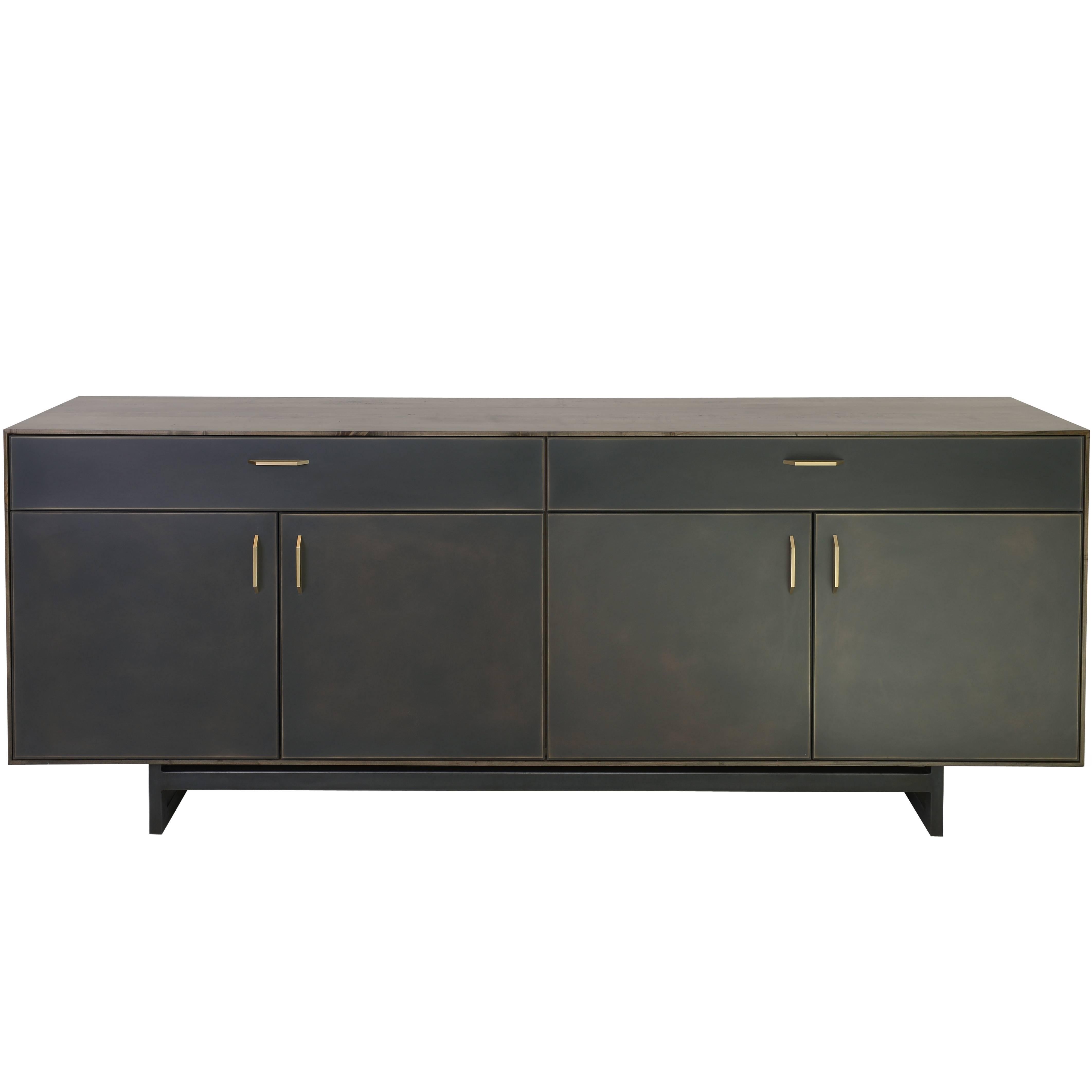 Gotham Credenza - Customizable Wood, Metal and Resin For Sale