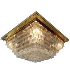 Large Venini Crystal Chandelier