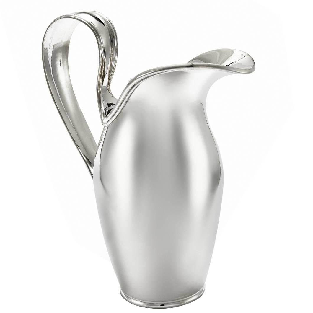 1930s Austrian Silver Jug by Josef Hoffmann For Sale