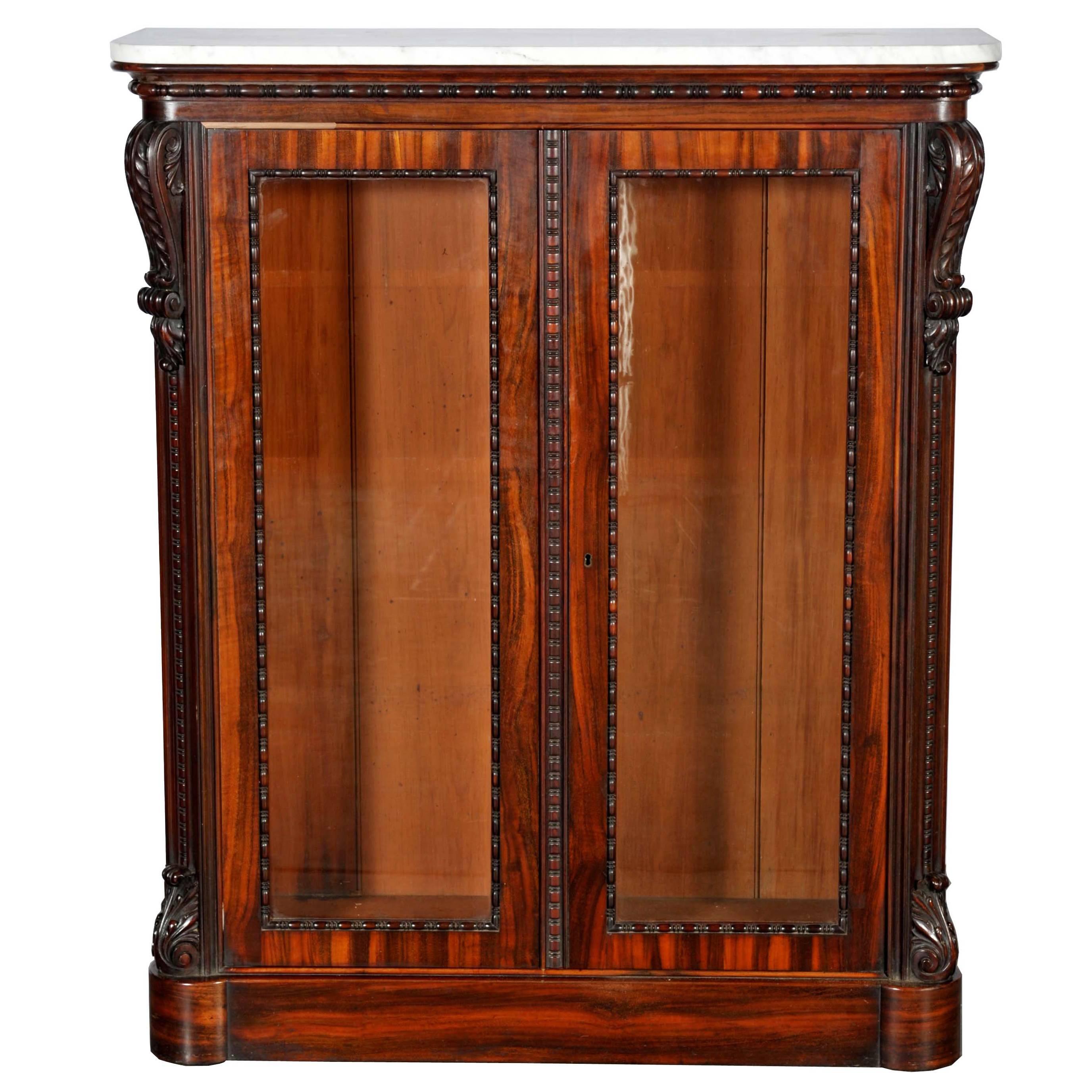 Small Bookcase or Display Cabinet in Goncalo Alves For Sale