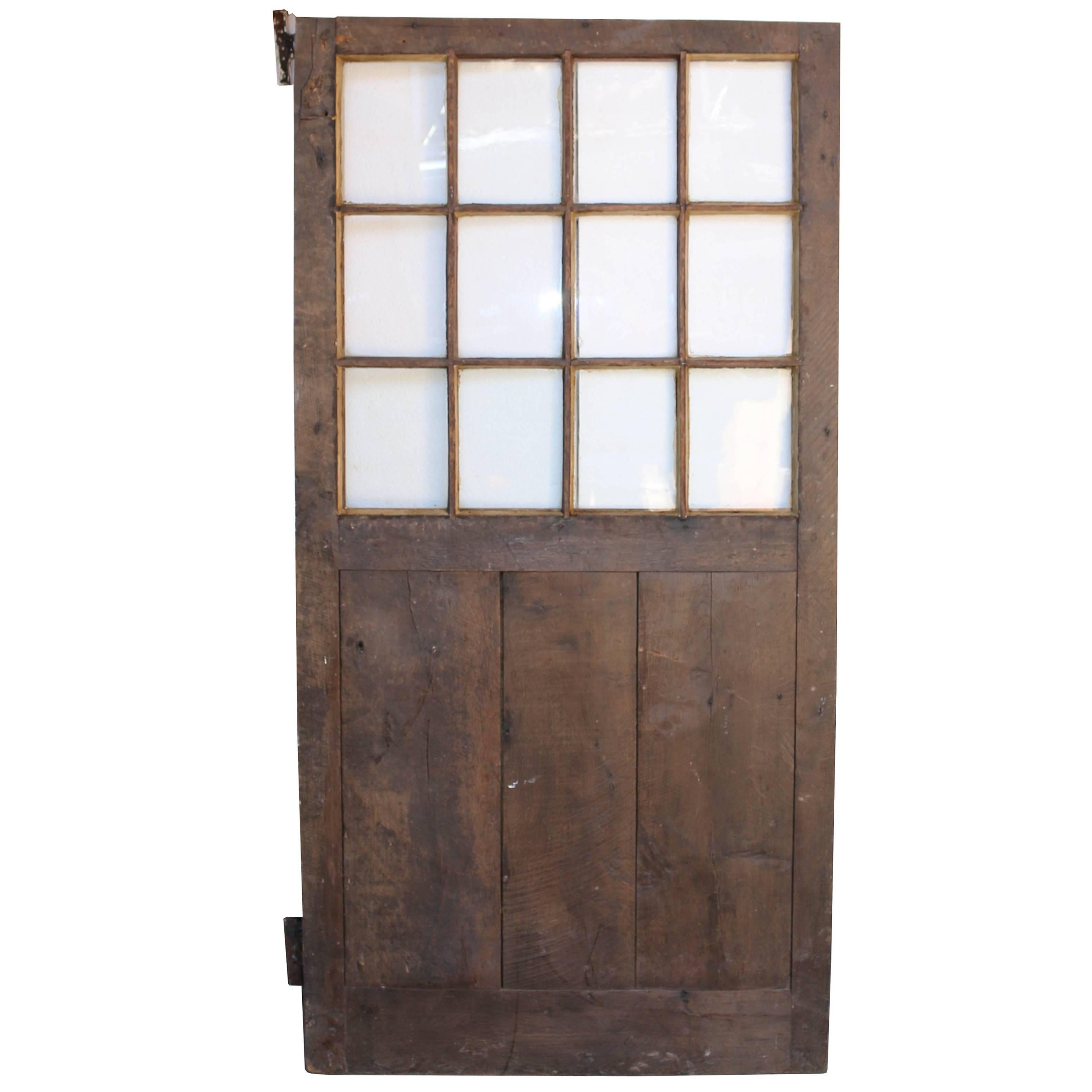 Late 18th Century English Glazed Oak Door