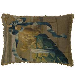 17th Century Antique Brussels Tapestry Pillow, 1400P. 5