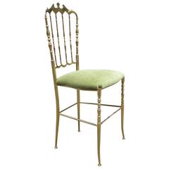 Chiavari Polished Brass Side Chair
