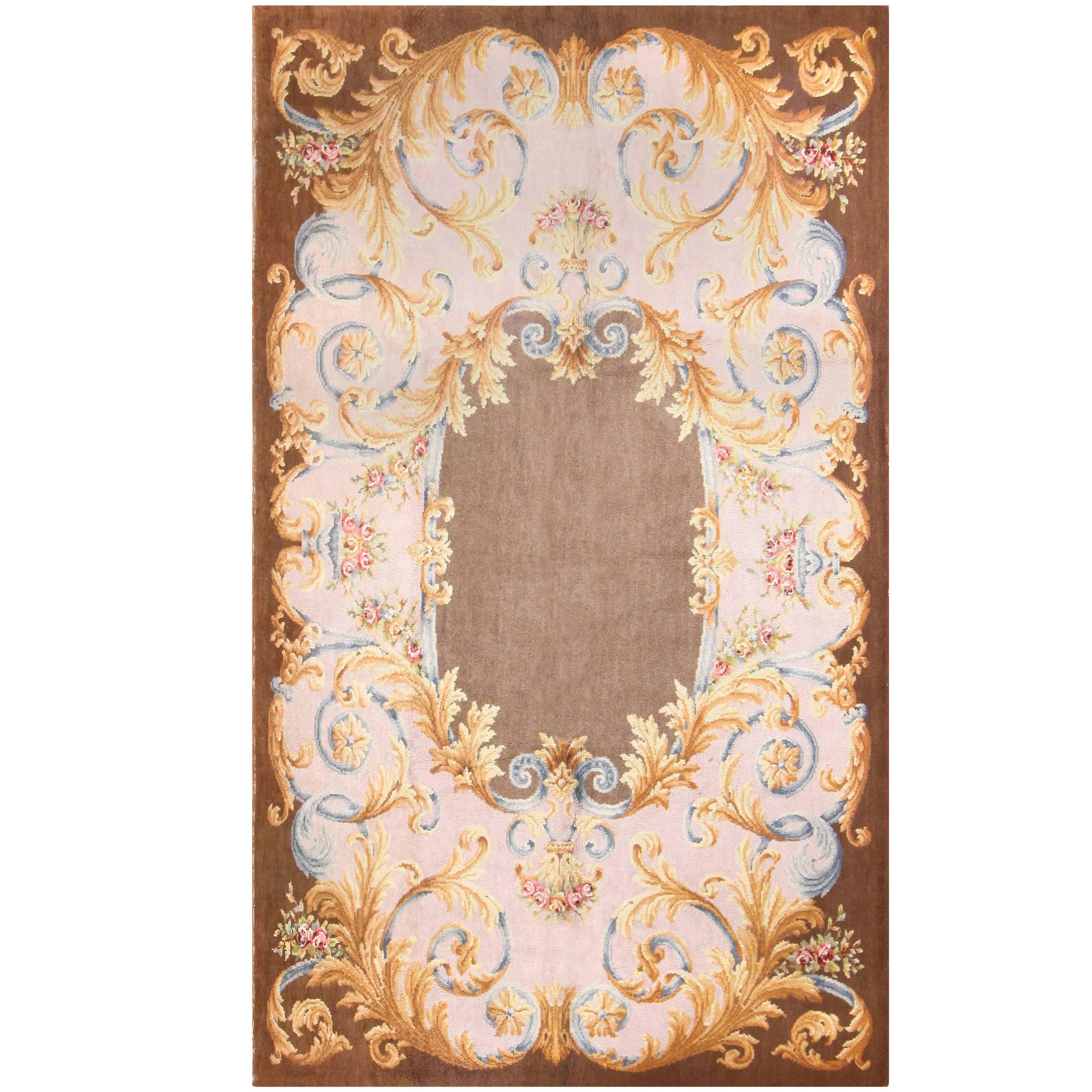 Large Antique Savonnerie French Rug. Size: 10 ft 2 in x 17 ft (3.1 m x 5.18 m)