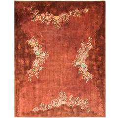 Vibrant Art Deco Chinese Carpet