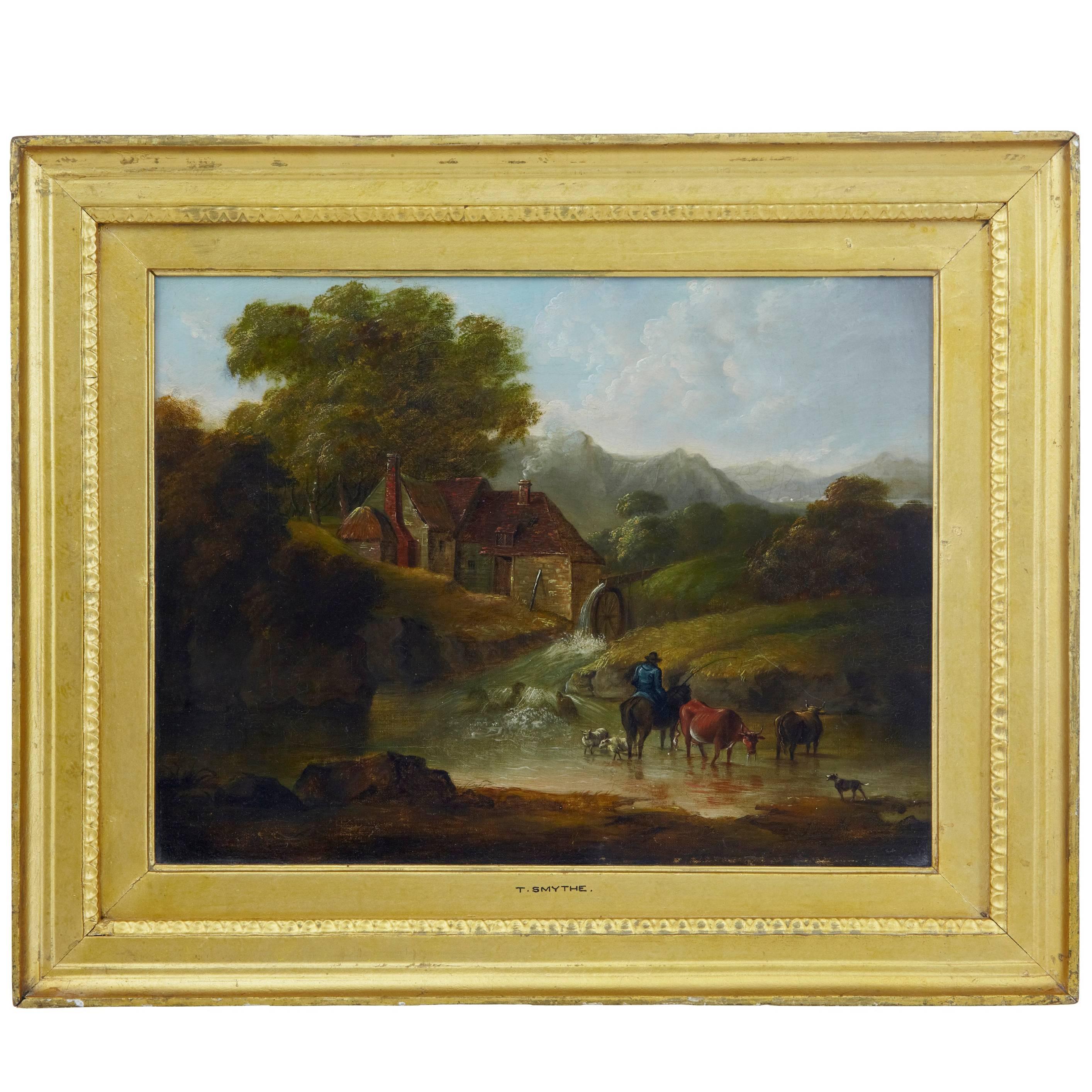 19th Century Oil on Canvas by Thomas Smythe