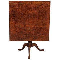 Swedish Tilt-Top Table in Burled Wood, circa 1800-1820 5