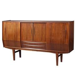 High Sideboard in Brazilian Rosewood by Danish Furniture Producer, 1960s