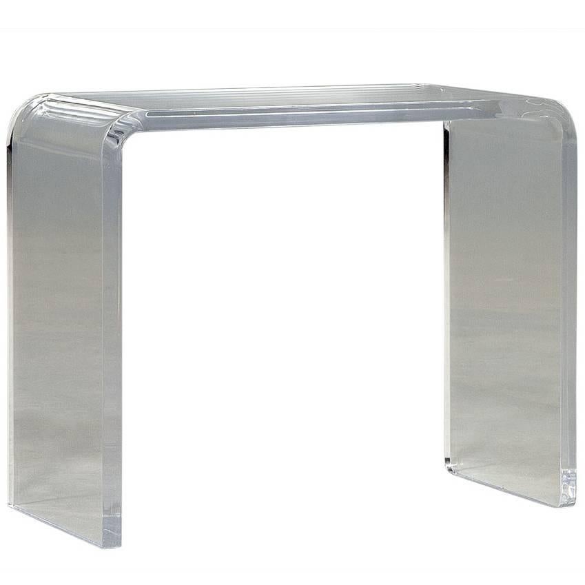 Waterfall Lucite Side Table