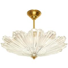 Caldwell Scalloped Edged Glass Sunburst Ceiling Light