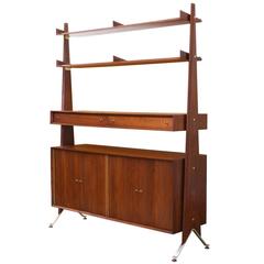 Swedish Modern Free-Standing Storage Bookshelf Unit 4