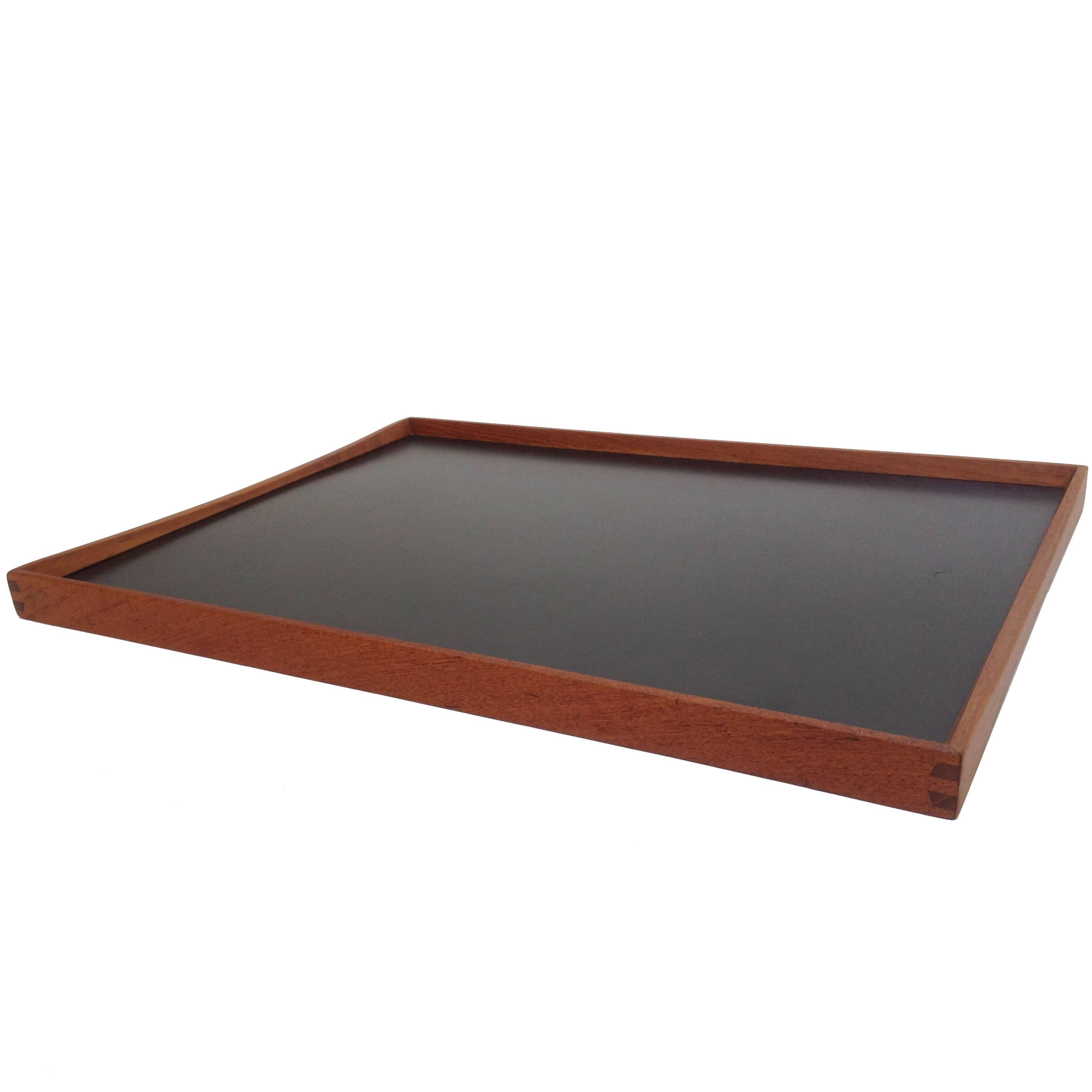 Mid-Century Modern Teak Framed Reversible Tray by Designer Finn Juhl