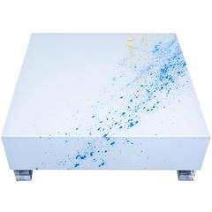 Reverse Painted Lucite Coffee Table 1