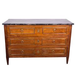 19th Century Continental Commode with Faux Marble Top