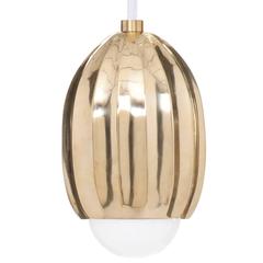 Poppy Pendant Light in Lost Wax Cast Brass 1