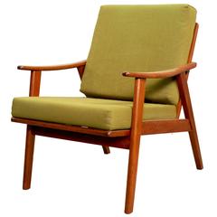 Mid Century Danish Arm Chair (now in red fabric)