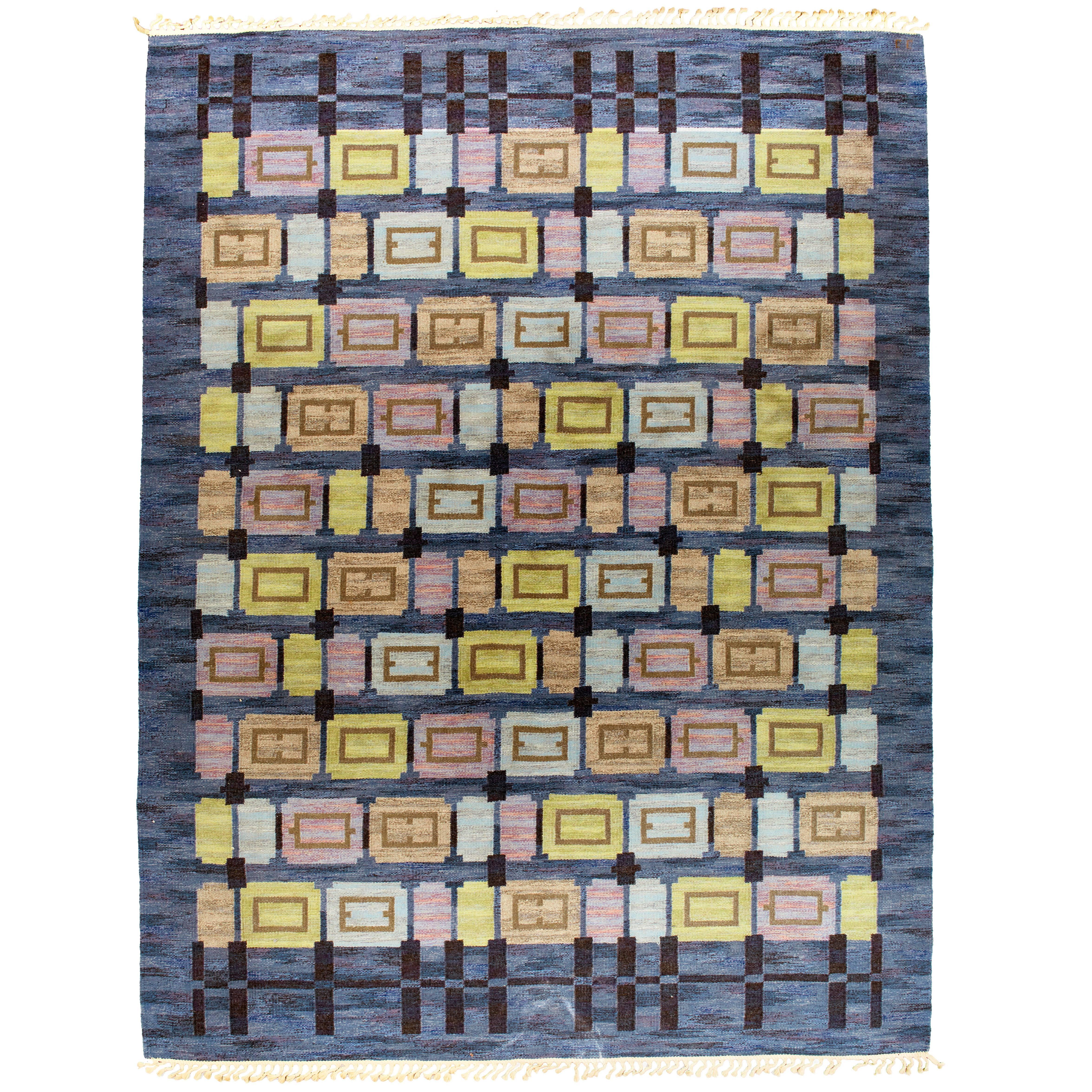 Swedish Flat-Woven Rölakan Carpet