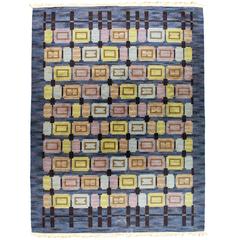 Swedish Flat-Woven Rölakan Carpet