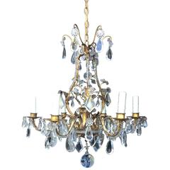 20th Century Crystal and Gilt Metal Chandelier 11
