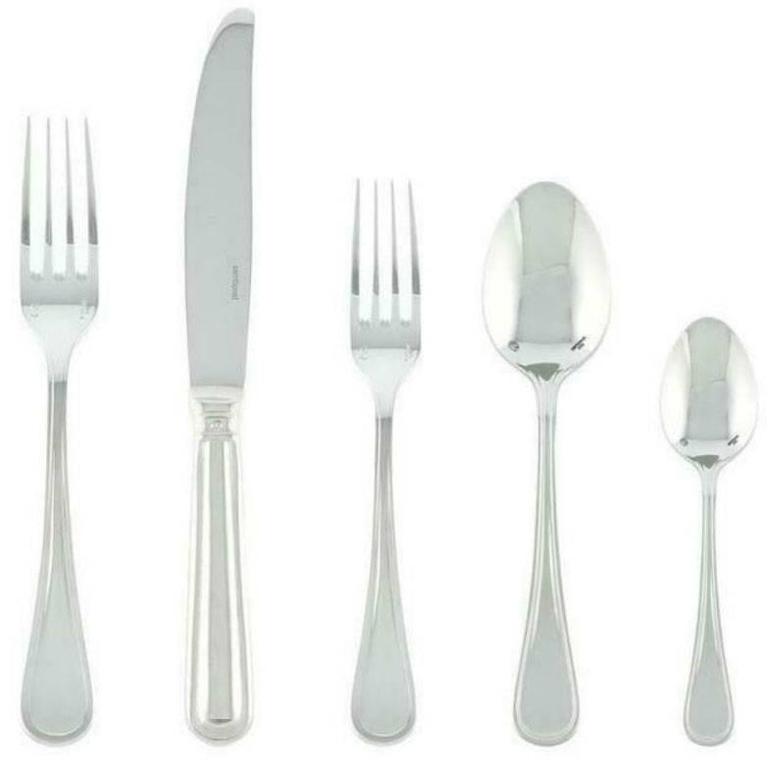 Contour by Italy Stainless Steel Large Flatware Set Service