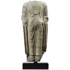 Ancient Torso of a Standing Buddha, China, Qi Dynasty, circa 550 A.D 12