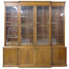 Large Custom Georgian Style Breakfront Bookcase