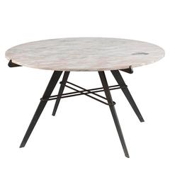 Unique Iron Table with Marble Top by William "Billy" Haines 1